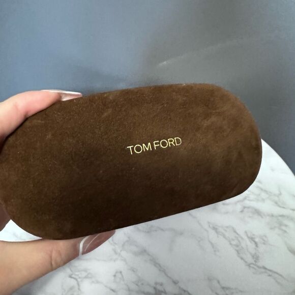 Tom Ford Velvet Brown Sunglasses Case - Picture 2 of 5